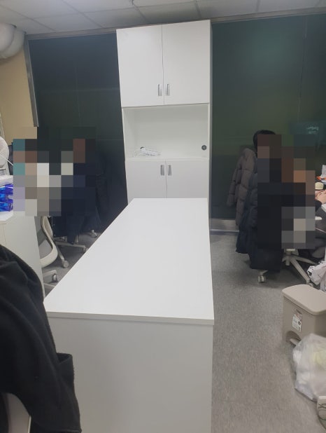 오픈 양면 사물함 작업대
