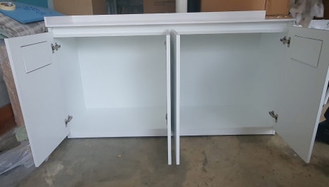 맞춤제작 주문 4구 휴지통 분리함 다용도 수납장