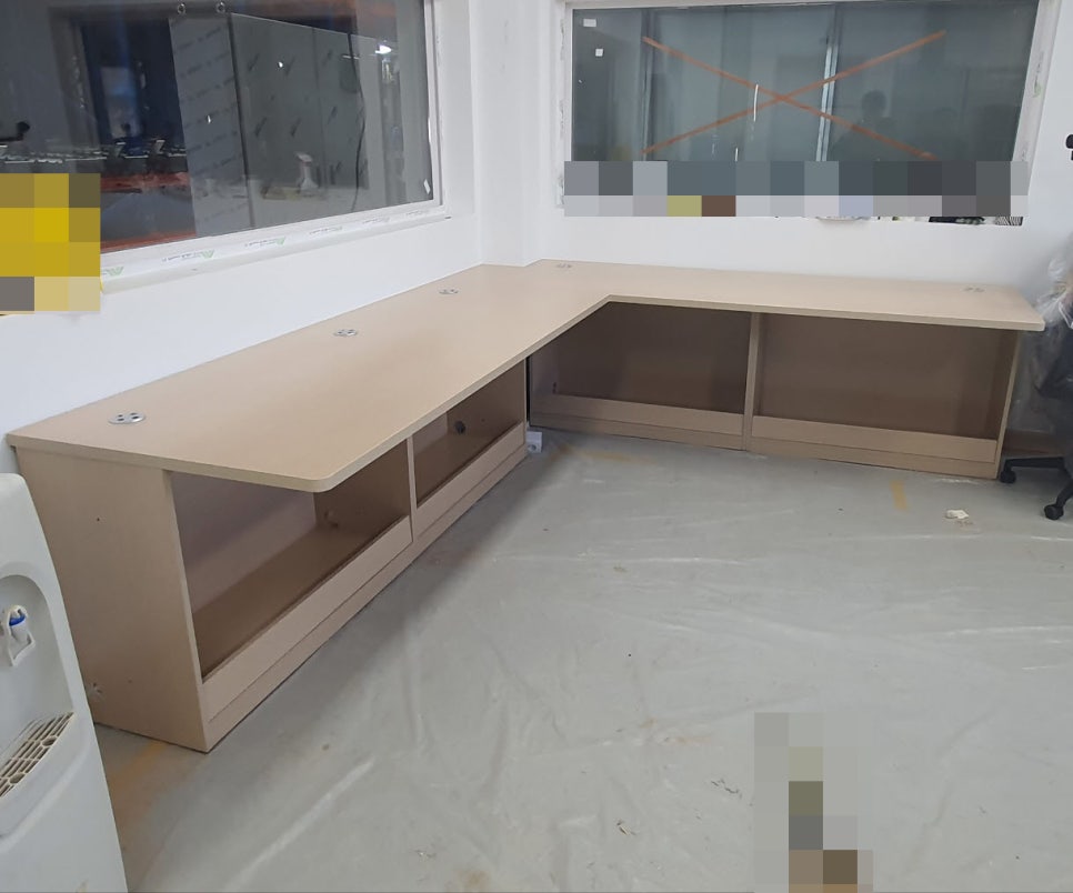맞춤제작 붙박이 90코너 컴퓨터 책상