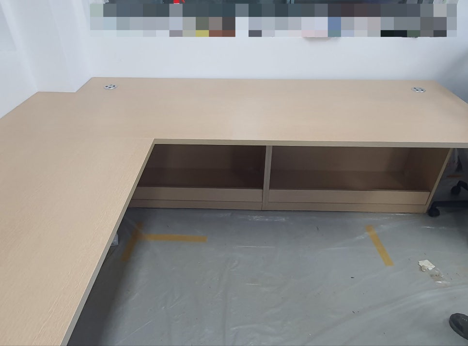 맞춤제작 붙박이 90코너 컴퓨터 책상