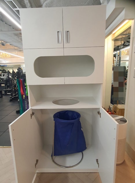 맞춤제작 수건 보관함 및 수거 분리함