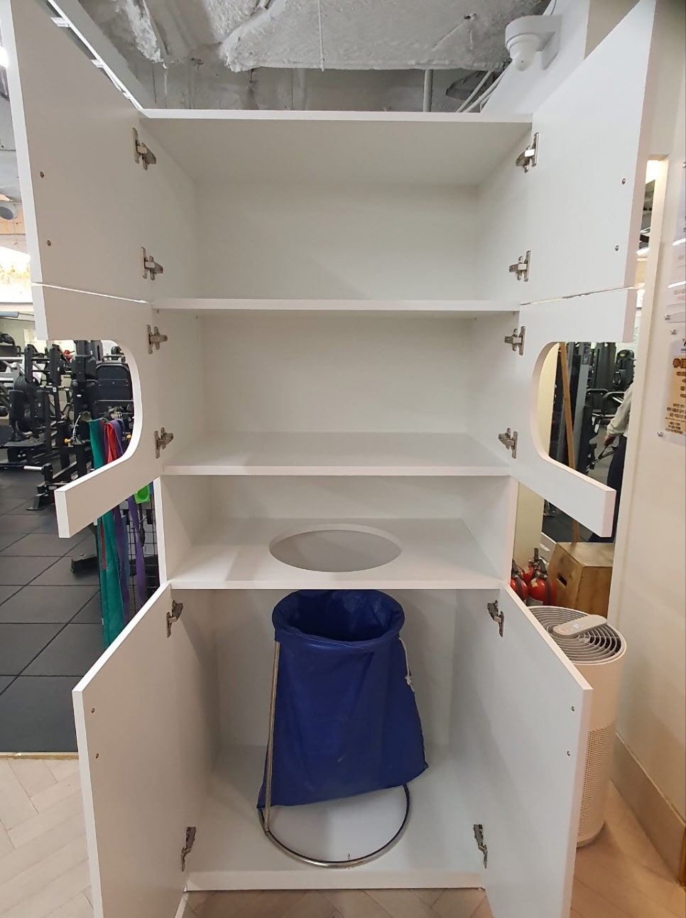 맞춤제작 수건 보관함 및 수거 분리함