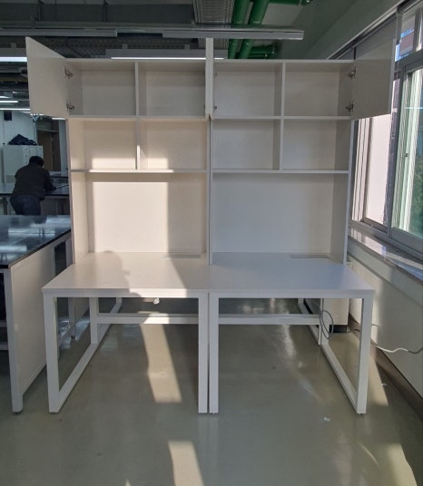 맞춤제작 실험실 연구실 전용 공간활용 일체형 시스템 책상