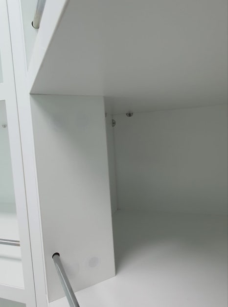맞춤제작 붙박이 5각 코너 오픈 약품 보관장 진열장