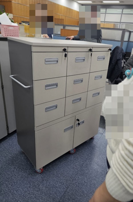 이동식 3열3단 여권 서랍식 보관장