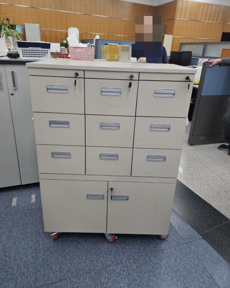 이동식 3열3단 여권 서랍식 보관장