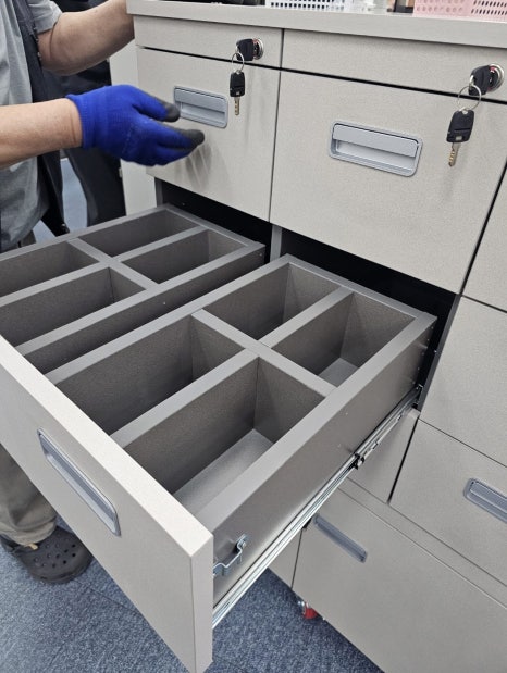 이동식 3열3단 여권 서랍식 보관장