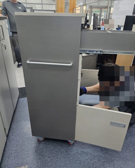 이동식 3열3단 여권 서랍식 보관장