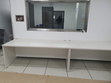 벽 붙박이 코너 연결형 책상 컴퓨터 콘솔