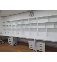 실험실 오픈 수납형 사무용 책상 겸 연구실전용 일체형 책상